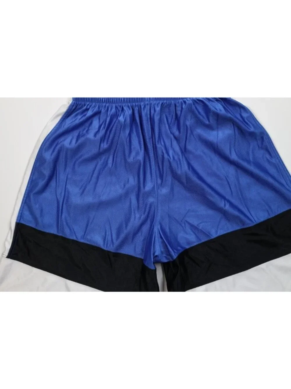 Vintage 90s Mens Size Large Color Block Dazzle Gym Basketball Shorts USA Nylon
